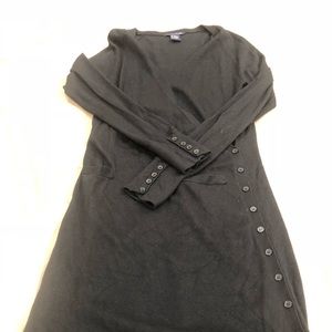 Black button sweater dress, Boston Proper